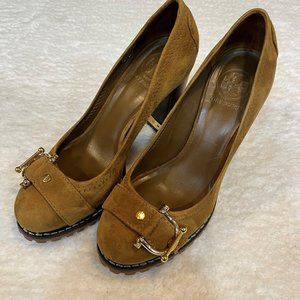 TORY BURCH BETTY PUMP CALF LEATHER - Tan Mocha